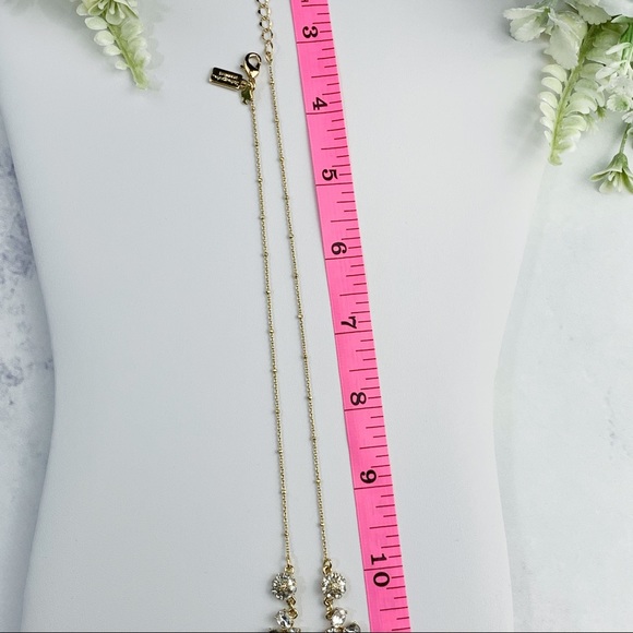 Kate Spade Mini Bouquet Gold Black Flower Necklace - Picture 4 of 7